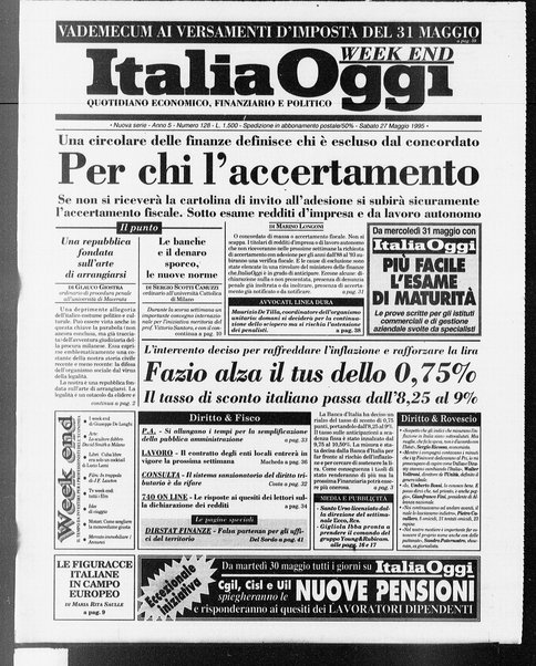 Italia oggi : quotidiano di economia finanza e politica